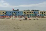Ośrodek kolonijny w Rimini - widok z plaży