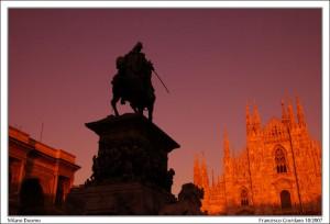 Katedra w Mediolanie o świcie